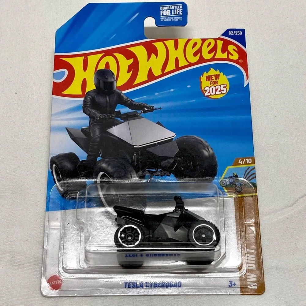 Hot Wheels Tesla Cyberquad 82/250 HW Dirt 4/10 Silver Die-cast ATV 1/64 NIP 2025